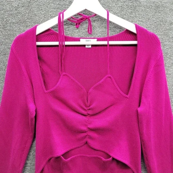 Bar III Trendy Cutout Knit Sweater Dress Bodycon Size 0X NWT - Picture 2 of 11